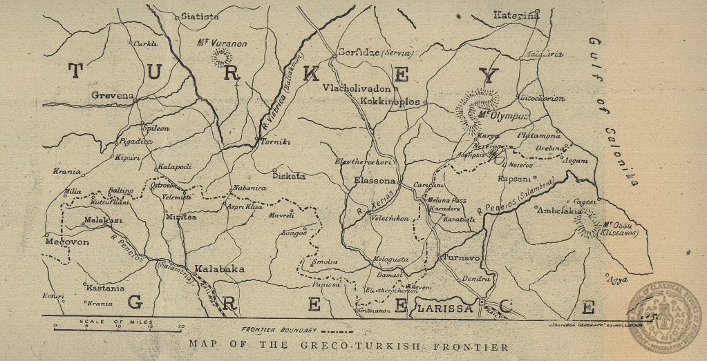 Map of the Greco-Turkish Frontier